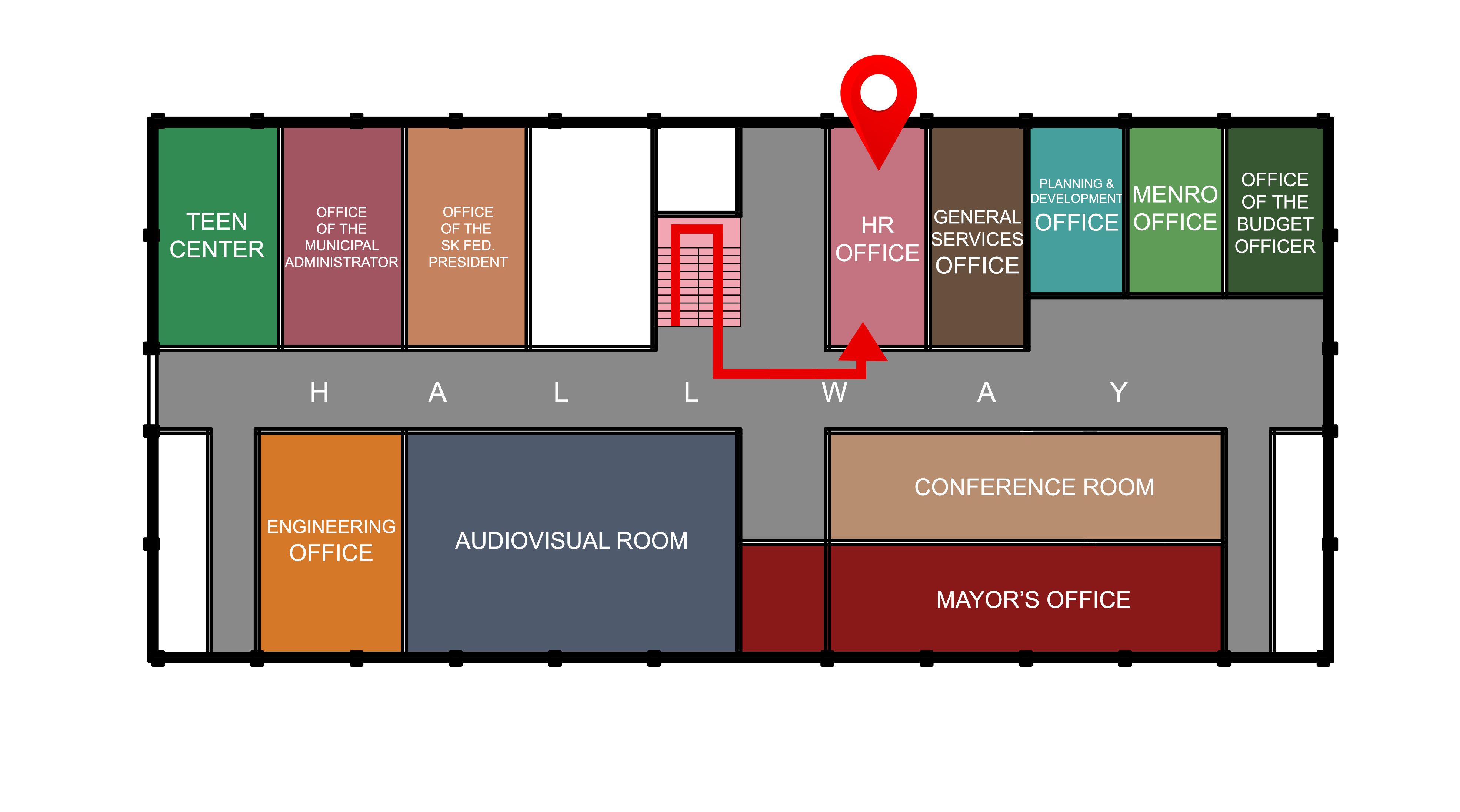 Direction map or instructions