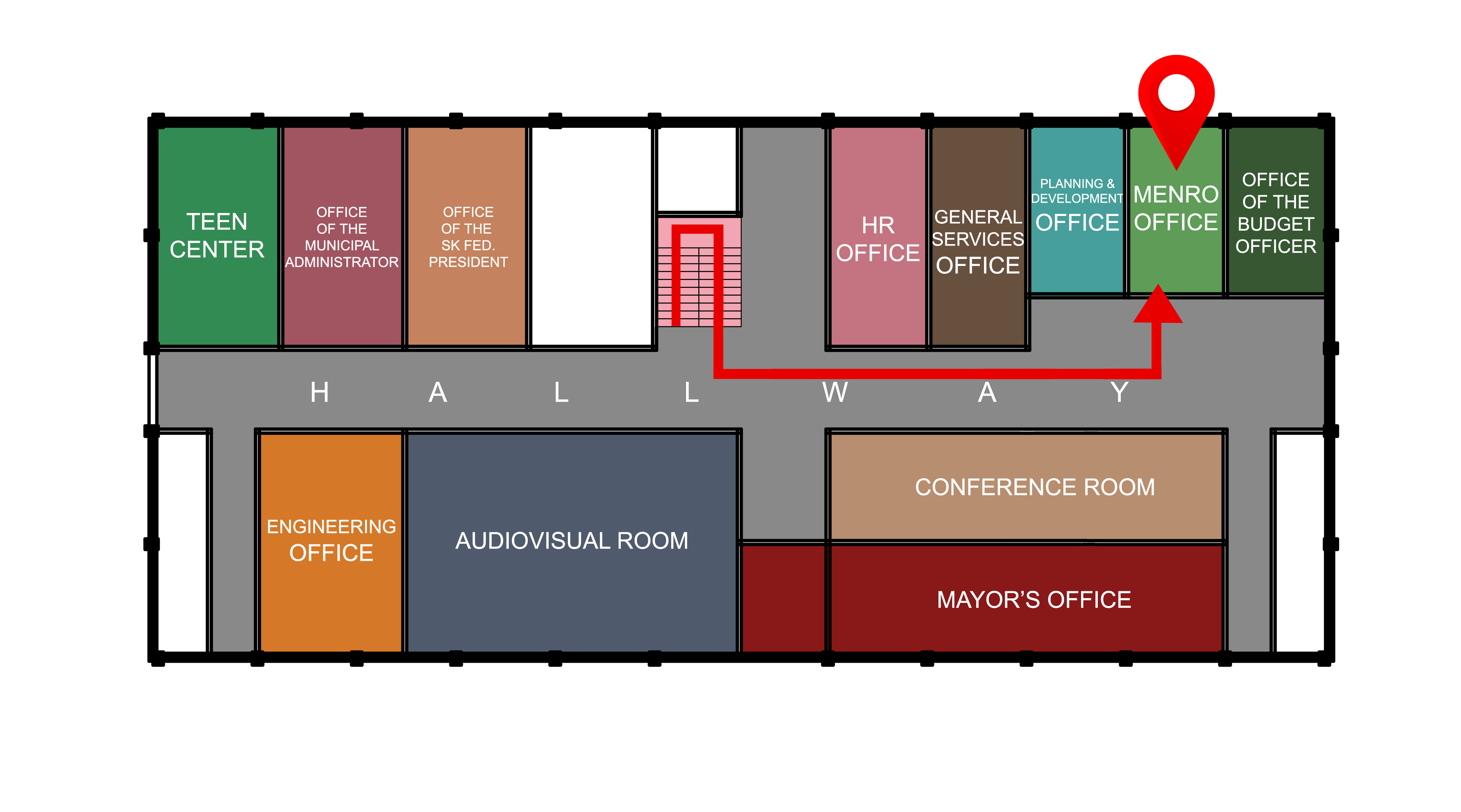 Direction map or instructions
