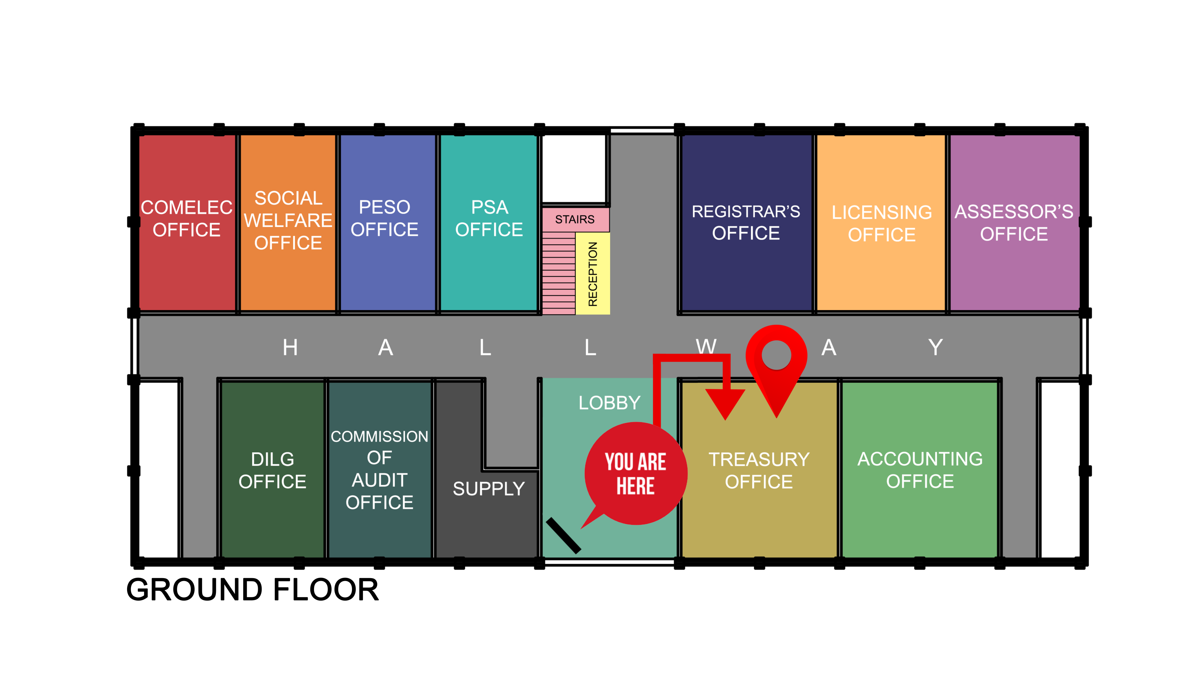 Direction map or instructions